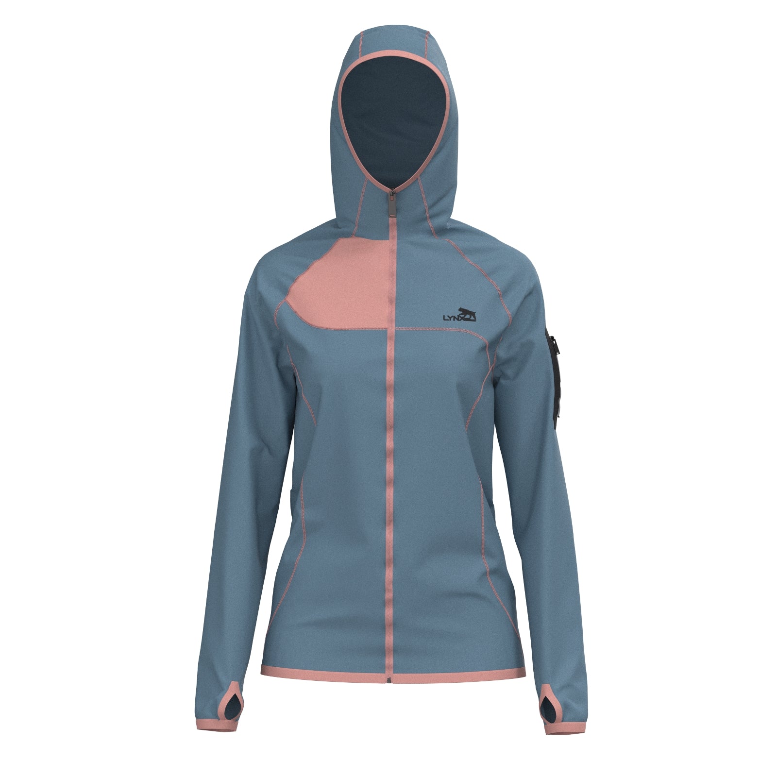 Outdoor Jacke in hellblau – nachhaltige Sportbekleidung von LYNX
