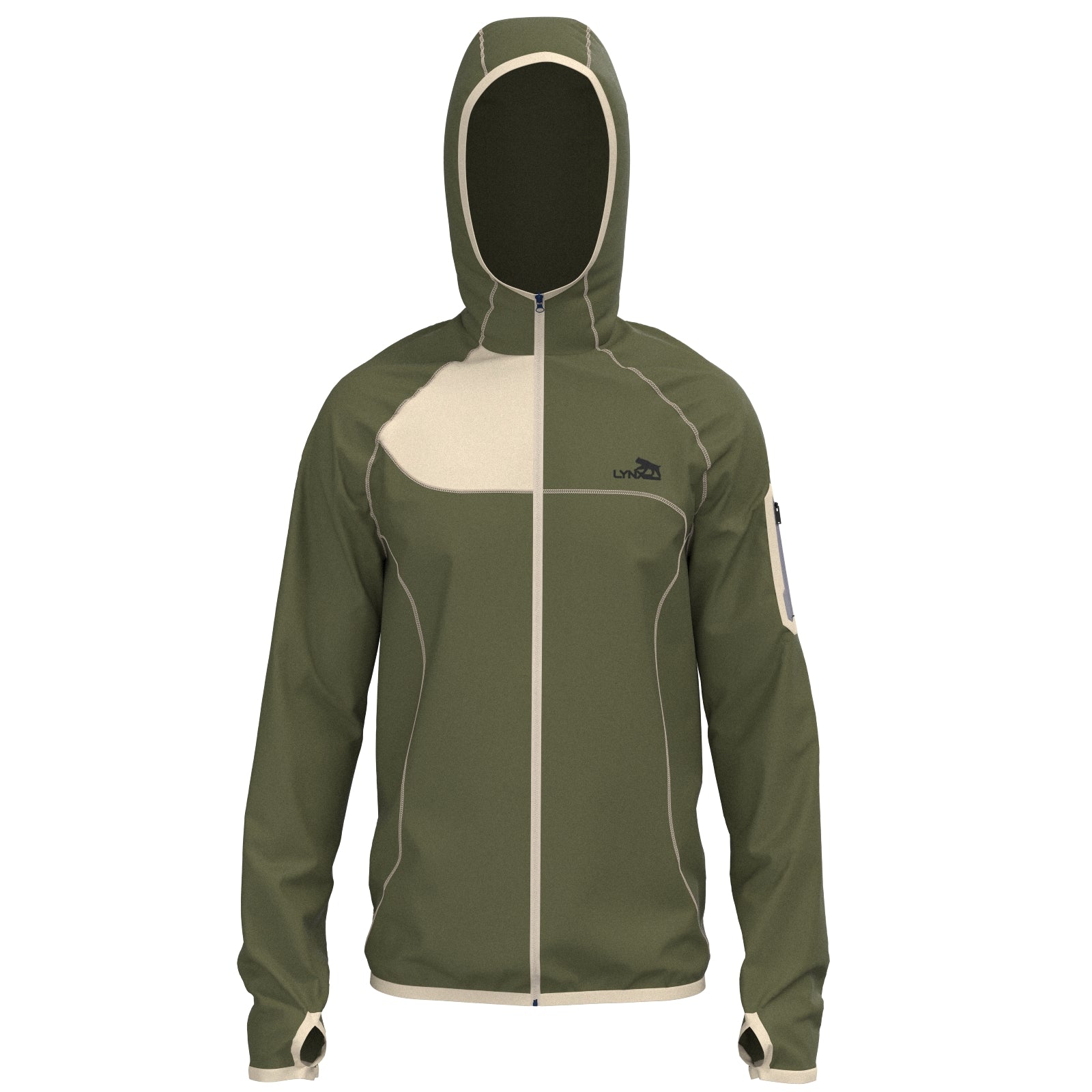 Outdoor Jacke in oliv – nachhaltige Sportbekleidung von LYNX