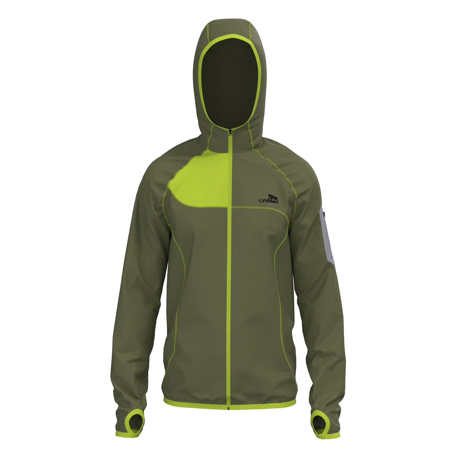 Outdoor Jacke in oliv – nachhaltige Sportbekleidung von LYNX