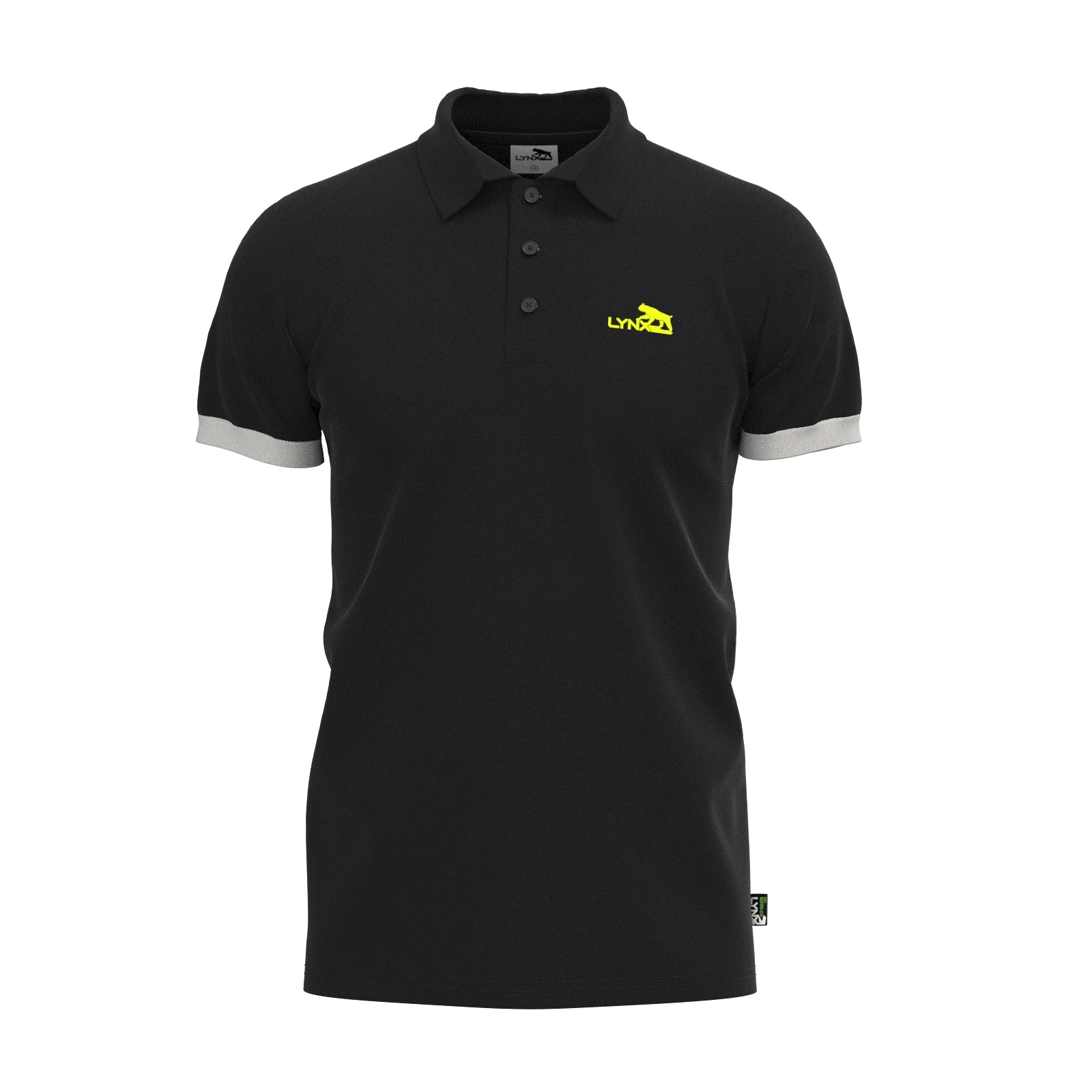 Running Polo aus Lyocell in schwarz
