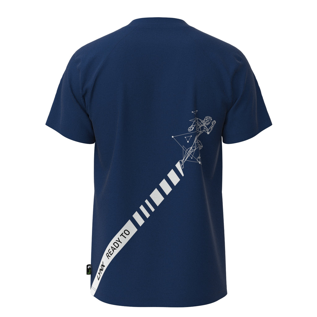 Running Shirt Hart aus Bambus in blau