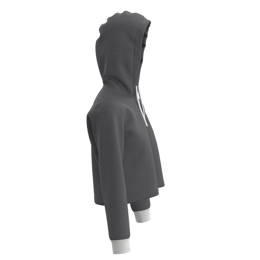 Fitness Hoodie Elly kurz in grau