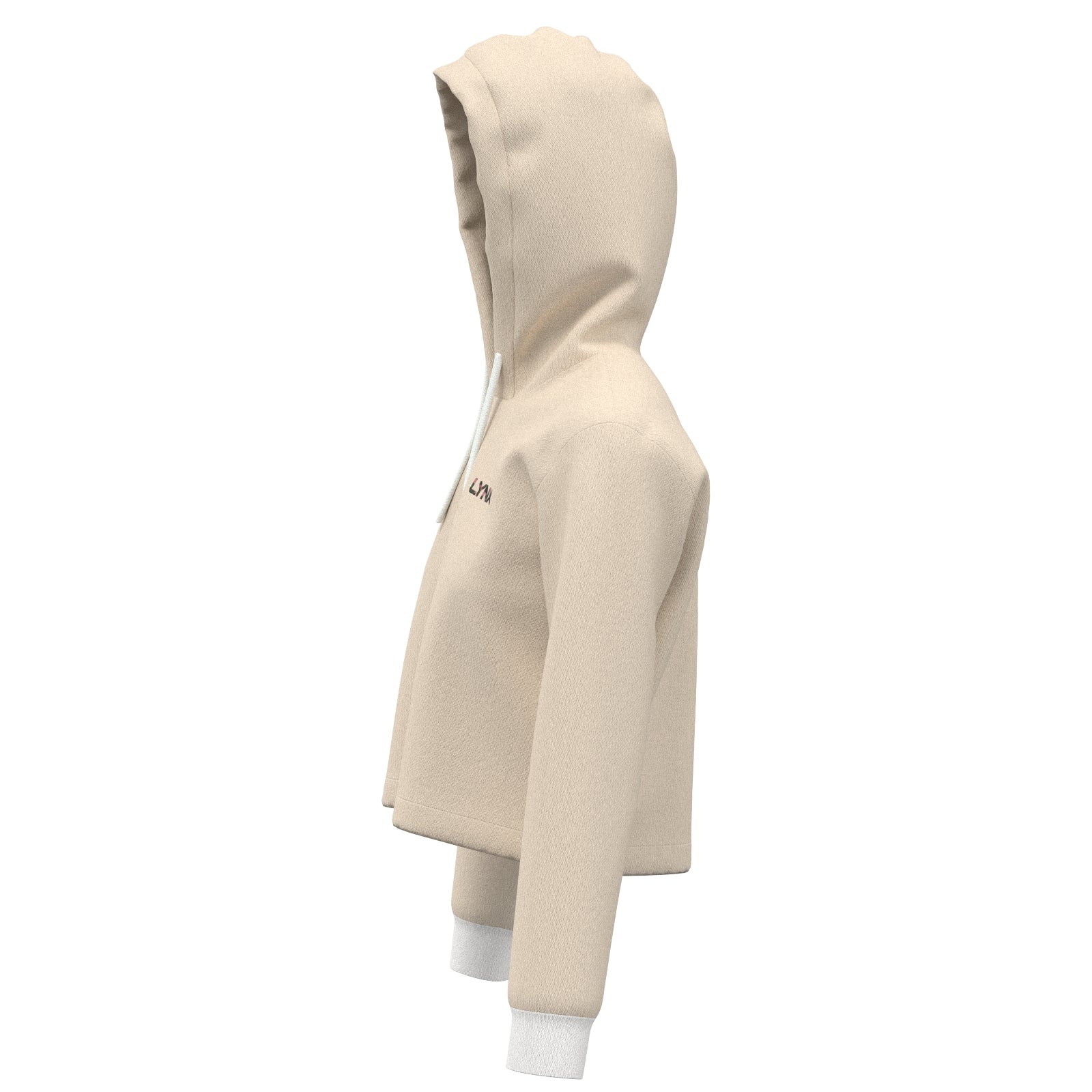 Fitness Hoodie Elly kurz in beige