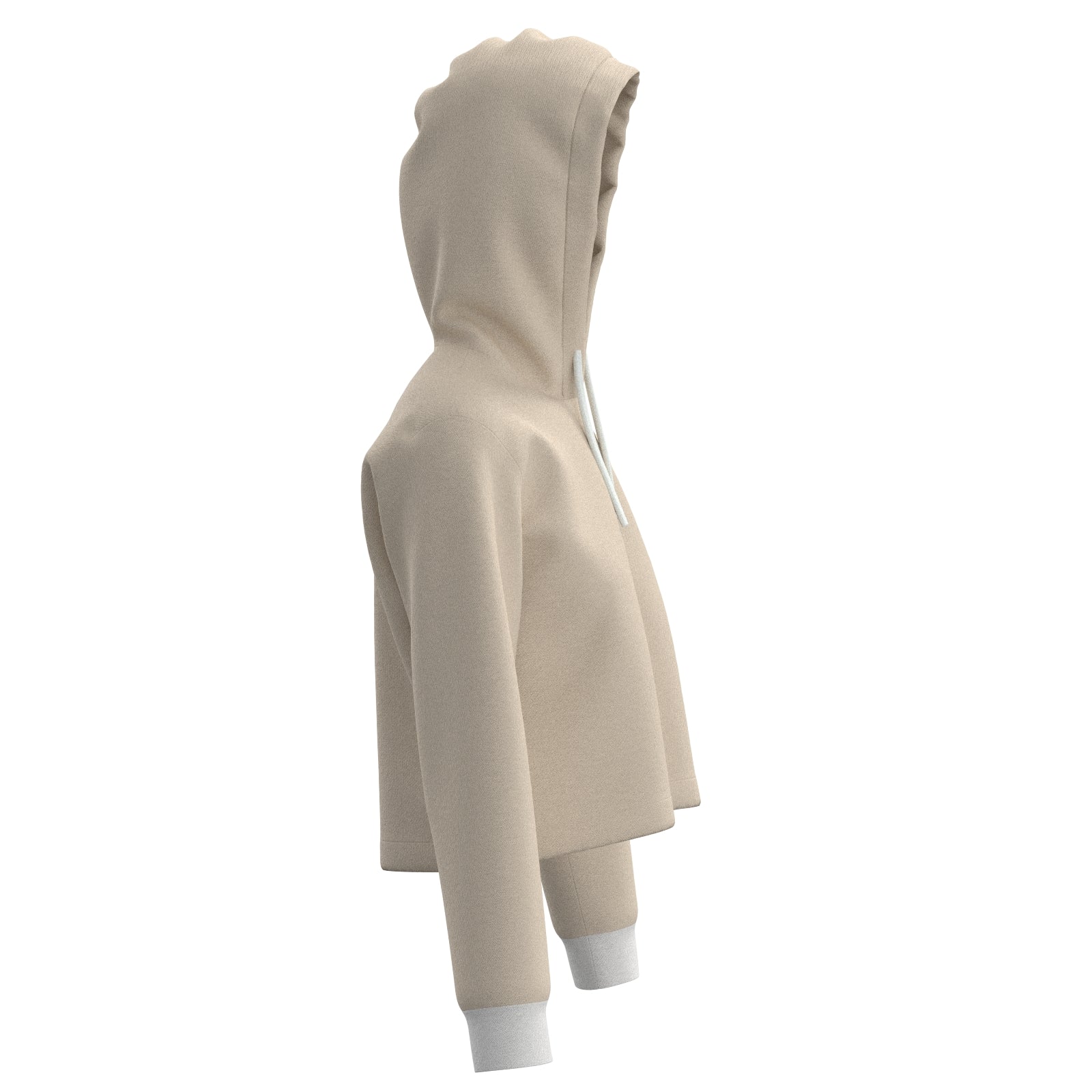 Fitness Hoodie Elly kurz in beige