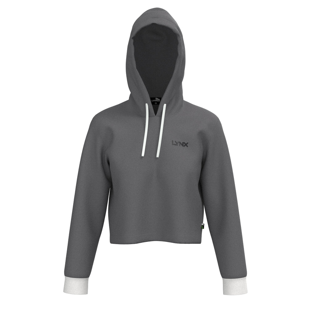 Fitness Hoodie Elly kurz in grau