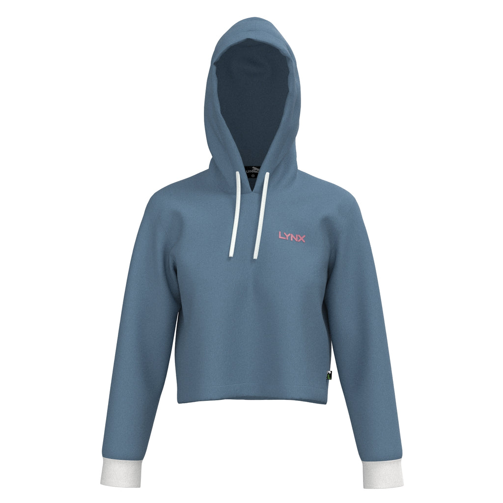 Fitness Hoodie Elly kurz in blau