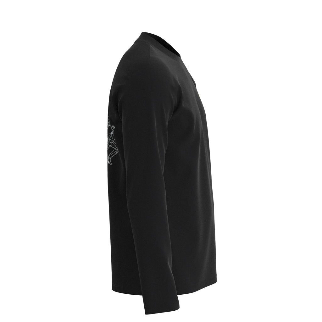 Running Longsleeve aus Bambus in schwarz
