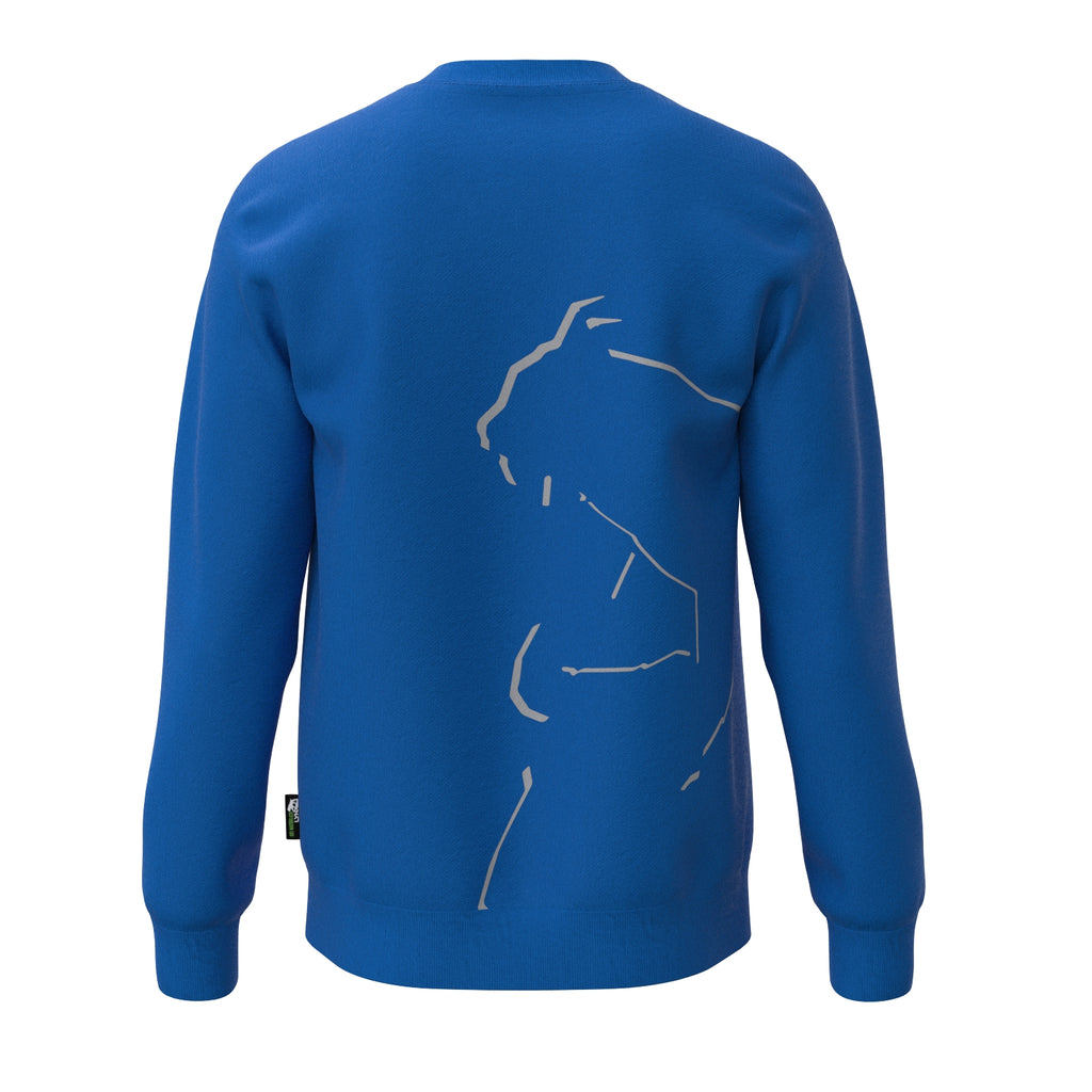 Sport Basic Sweater Fips in blau