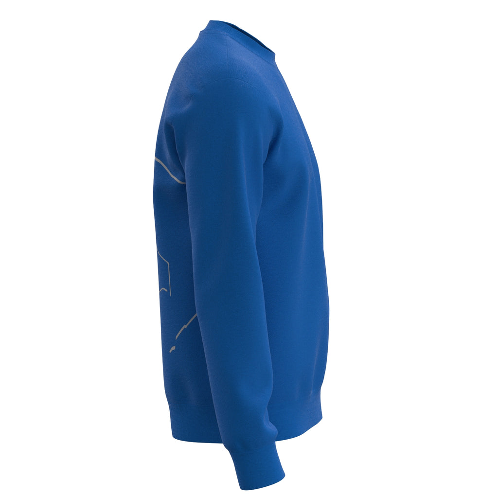 Sport Basic Sweater Fips in blau