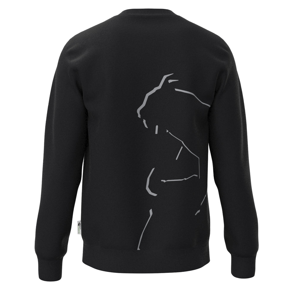 Sport Basic Sweater Fips in schwarz