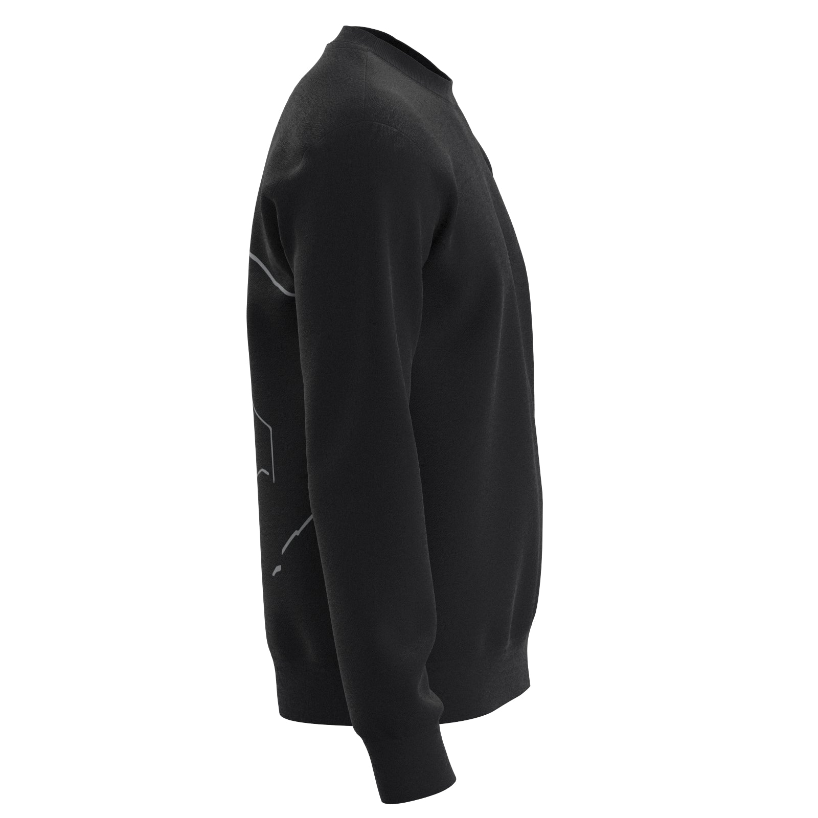 Sport Basic Sweater Fips in schwarz